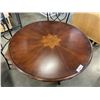 Image 7 : METAL BASE WOOD TOP ROUND DINING TABLE W/ 4 CHAIRS