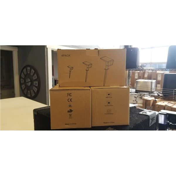 12 NEW SOLAR SPOT LIGHTS, 3 PACKS