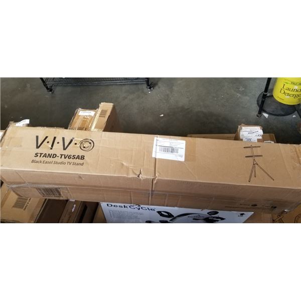 VIVO BLACK EASEL STUDIO TV STAND