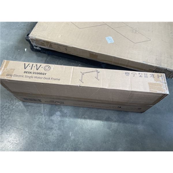 VIVO GRAY ELECTRIC SINGLE MOTOR DESK FRAME