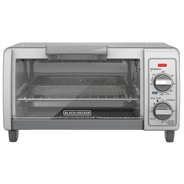 BLACK AND DECKER 4-SLICE AIR FRYER TOASTER OVEN - TESTED WORKING, RETAIL $179