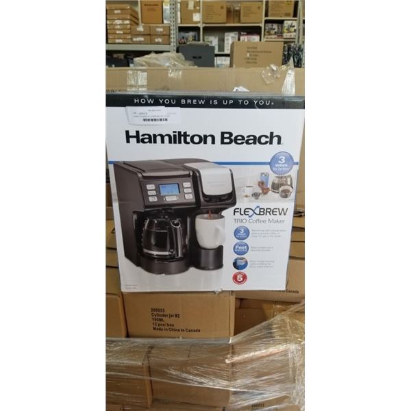 HAMILTON BEACH FLEXBREW TRIO 12 CUP COFFEE MAKER - TESTED WORKING, RETAIL $119