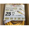 Image 3 : AS NEW 25FT YELLOW  INDOOR OUTDOOR HEAVY DUTY LIGHTED 3 WIRE GROUNDED EXTENSION CORD 10AWG