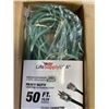 Image 2 : AS NEW 50FT GREEN  INDOOR OUTDOOR HEAVY DUTY LIGHTED 3 WIRE GROUNDED EXTENSION CORD 14AWG