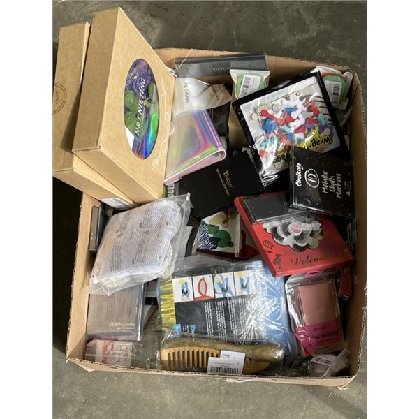NEW AMAZON OVERSTOCK ITEMS INCLUDING ARTIFICAL  FLOWERS HAIR CLIPS AND COMBS AND CHALK MARKERS