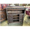 Image 1 : ANTIQUE HIGHLY CARVED DISPLAY CABINET