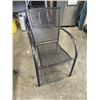 Image 3 : METAL PATIO TABLE WITH 3 STACKING CHAIRS