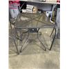 Image 4 : METAL PATIO TABLE WITH 3 STACKING CHAIRS