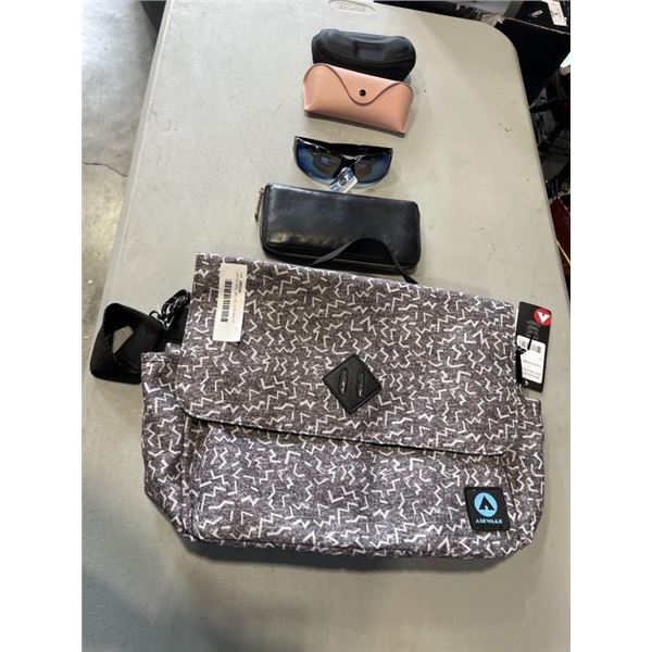 LAPTOP BAG, MICHAEL KORS WALLET, SUNGLASS CASES, AND SUNGLASSES
