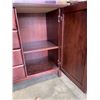 Image 5 : 2 PIECE MAHOGANY FINISH DISPLAY CABINET