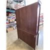 Image 8 : 2 PIECE MAHOGANY FINISH DISPLAY CABINET