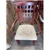 Image 3 : MAHAOGANY FINISH 7PC DINING SET WITH 2 ARMCHAIRS, BUILT IN EXTENSION LEAF