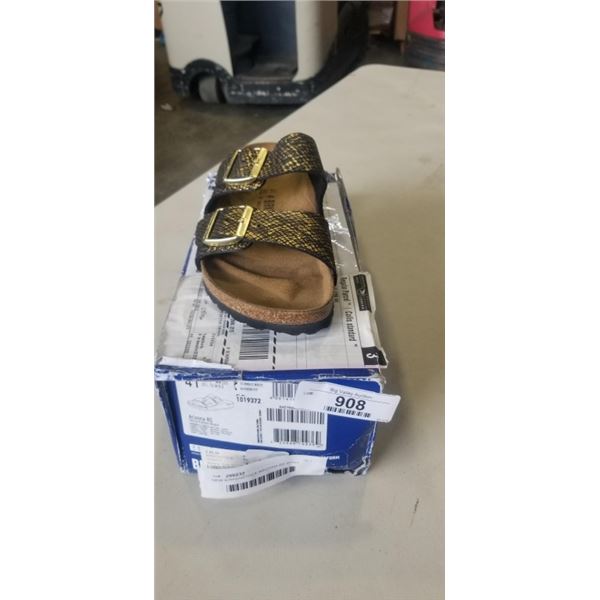 NEW BIRKENSTOCK ARIZONA BS SHINY PYTHON BLACK, SIZE US MENS 8, LADIES 10