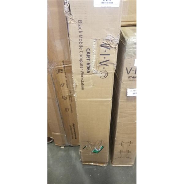 VIVO BLACK MOBILE COMPUTER WORKSTATION