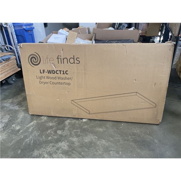 LIFE FINDS LIGHT WOOD WASHER / DRYER COUNTER TOP
