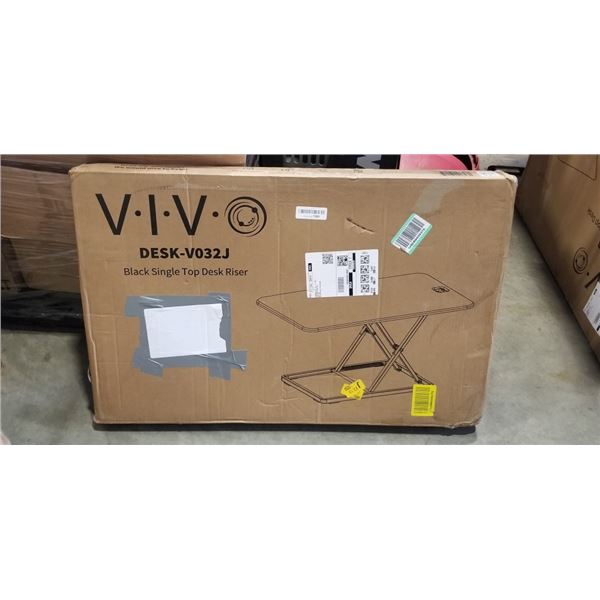 VIVO BLACK SINGLE TOP DESK RISER