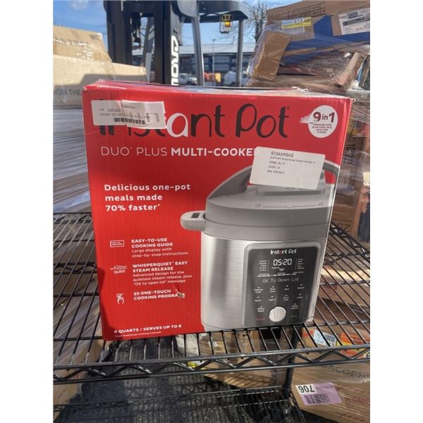 INSTANT POT DUO PLUS 9-IN-1 6QT ELECTRIC PRESSURE COOKER - TESTED WORKING, RETAIL $199