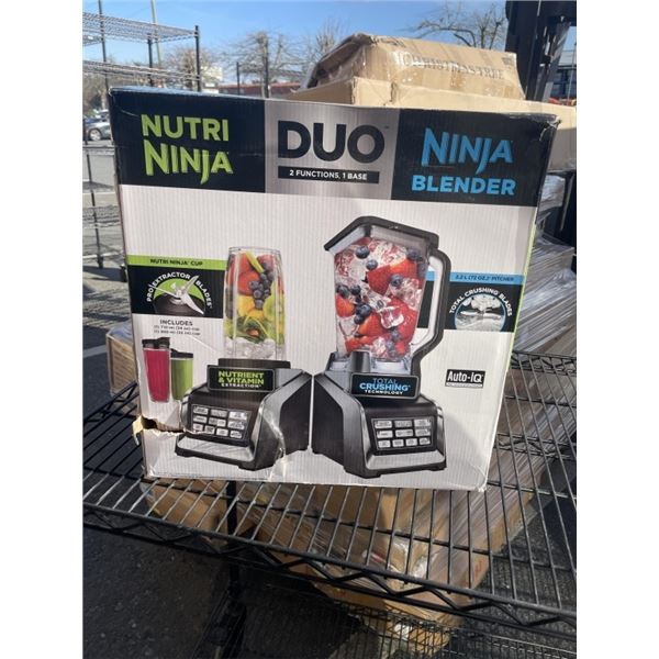 NINJA NUTRI NINJA DUO, AUTO-IQ 1300W STAND BLENDER W/ NINJA CUPS - TESTED WORKING, RETAIL $299