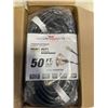 Image 2 : AS NEW 50FT BLACK 3 OUTLET INDOOR OUTDOOR HEAVY DUTY LIGHTED 3 WIRE GROUNDED EXTENSION CORD 12AWG