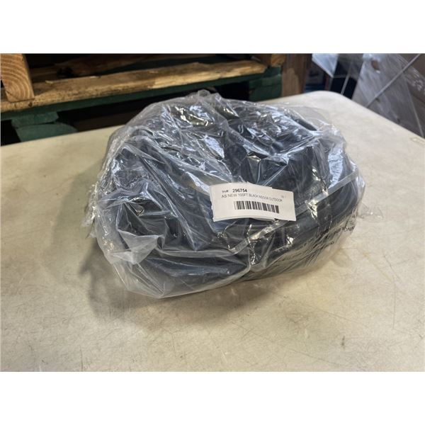 AS NEW 100FT BLACK INDOOR OUTDOOR HEAVY DUTY LIGHTED 3 WIRE GROUNDED EXTENSION CORD 12AWG