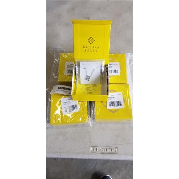 LOT OF 5 NEW  KENDRA SCOTT LETTER PENDANTS ASSORTED LETTERS