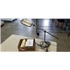 Image 1 : GTE AUTOMATIC ELECTRIC ROTARY PHONE AND UNIDEN HOME PHONE AND BRASS STUDY LIGHT