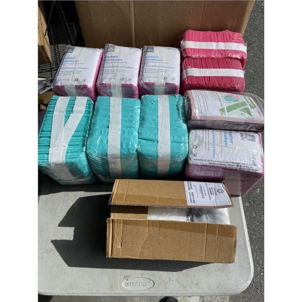 NEW AMAZON OVERSTOCK ITEMS INCLUDING BUBLE MAILERS AND POLY BAGS 6"X9"