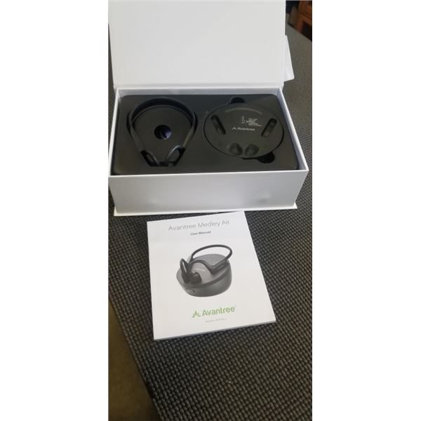 AVANTREE MEDLEY AIR WIRELESS OPEN EAR HEADPHONE SET FOR TV, WITH TRANSMITTER AND  CHARGING DOCK 2 IN