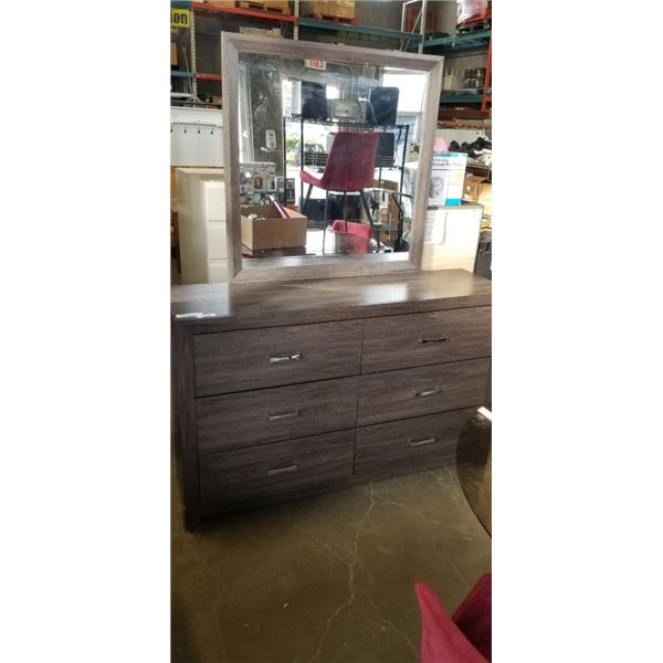 6 DRAWER DRESSER W/ MIRROR