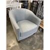 Image 1 : GREY FABRIC TUB CHAIR WITH NAIL HEAD DESIGN