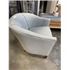 Image 2 : GREY FABRIC TUB CHAIR WITH NAIL HEAD DESIGN