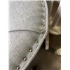 Image 4 : GREY FABRIC TUB CHAIR WITH NAIL HEAD DESIGN