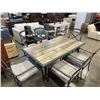 Image 1 : 7PC TILE TOP PATIO TABLE AND SET WITH CUSHIONS