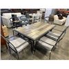 Image 2 : 7PC TILE TOP PATIO TABLE AND SET WITH CUSHIONS