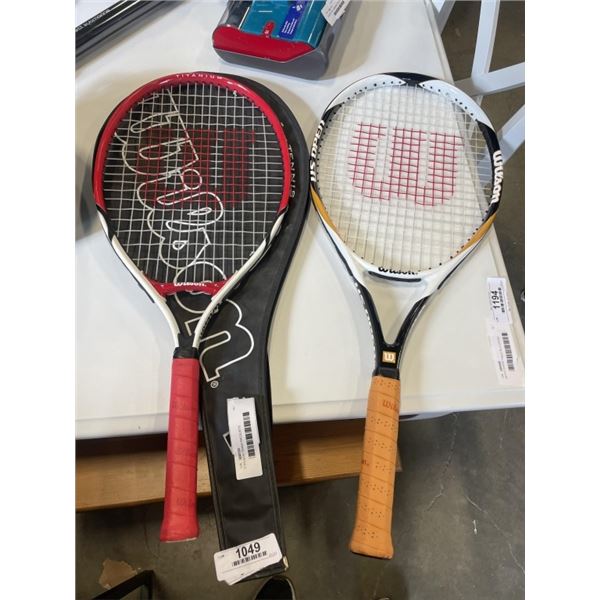 2 WILSON TENNIS RACQUETS