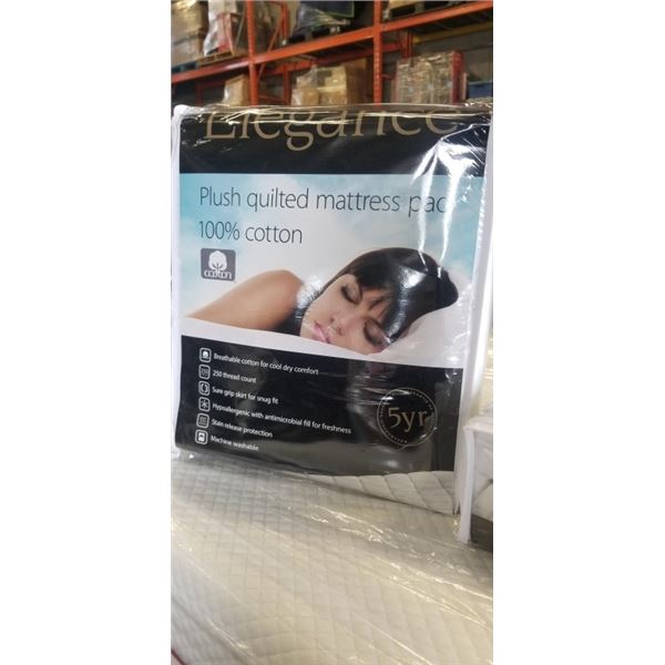 NEW KING SIZE BREATHABLE QUILTED MATTRESS PAD