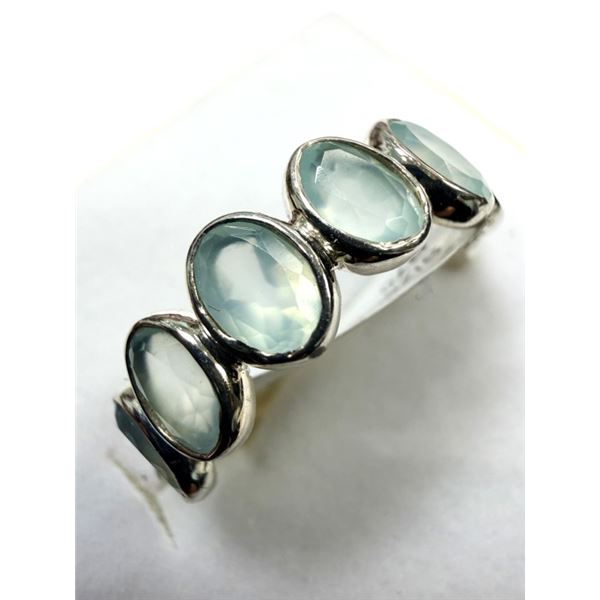 STERLING SILVER NATURAL QUARTZ (3.15CT) RING, SIZE 8.5, W/A $500.00.