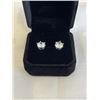 Image 2 : NEW S925 2.0CT EACH SIMULAYED DIAMOND (CZ) STUD EARRINGS, MOUNTED IN 925 STERLING SILVER W/ WHITE GO