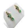 Image 2 : GOLD PLATED STERLING SILVER NATURAL EMERALD (0.96CT) EARRINGS, W/A $1000.00. EMERALD IS THE BIRTHSTO