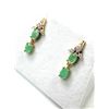 Image 3 : GOLD PLATED STERLING SILVER NATURAL EMERALD (0.96CT) EARRINGS, W/A $1000.00. EMERALD IS THE BIRTHSTO