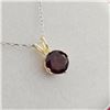 Image 2 : STERLING SILVER NATURAL GARNET WITH STERLING SILVER CHAIN, RETAIL $350.00. GARNET IS THE BIRTHSTONE 
