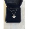 Image 2 : NEW S925 9.8CT MOISSANITE STONE HEART NECKLACE, 16-17.5" LONG, MOUNTED IN 925 STERLING SILVER W/ WHI