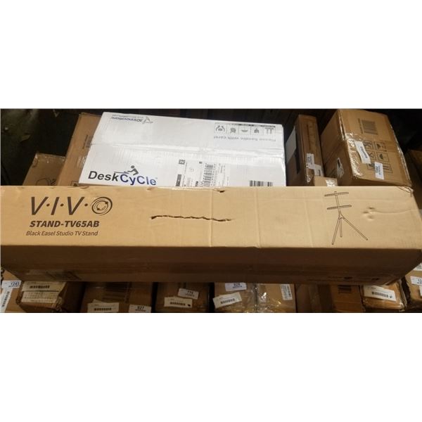 VIVO BLACK EASEL STUDIO TV STAND