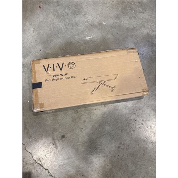 VIVO BLACK SINGLE TOP DESK RISER