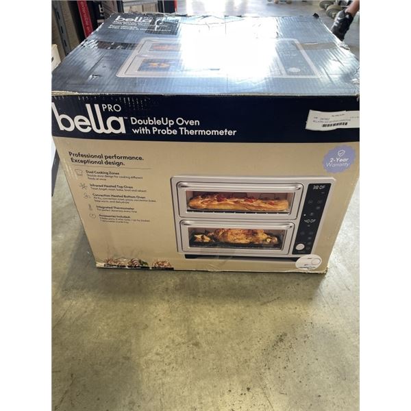 BELLA PRO DUO AIR FRYER CONVECTION DOUBLE OVEN - TESTED WORKING, RETAIL $499