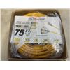 Image 2 : AS NEW 75FT YELLOW 3 OUTLET INDOOR OUTDOOR HEAVY DUTY LIGHTED 3 WIRE GROUNDED EXTENSION CORD 12AWG