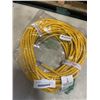 Image 2 : AS NEW 75FT YELLOW  INDOOR OUTDOOR HEAVY DUTY LIGHTED 3 WIRE GROUNDED EXTENSION CORD 14AWG