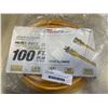 Image 3 : AS NEW 100FT YELLOW INDOOR OUTDOOR HEAVY DUTY LIGHTED 3 WIRE GROUNDED EXTENSION CORD 14AWG