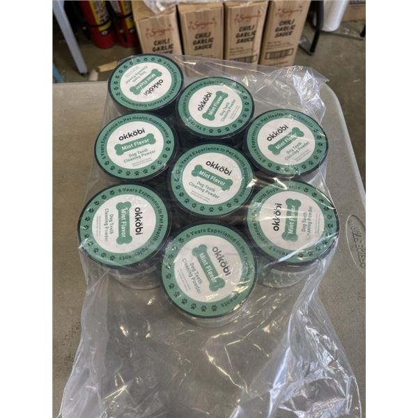 8 NEW TUBS OF FRESH BREATHE DENTAL POWDER WITH HERBAL BLEND PROBIOTIC FOR DOGS, 200GRAM TUBS