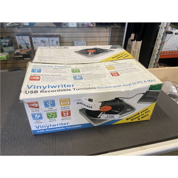 GRACE DIGITAL AUDIO VINYL WRITER. USB RECORDABLE TURNTABLE